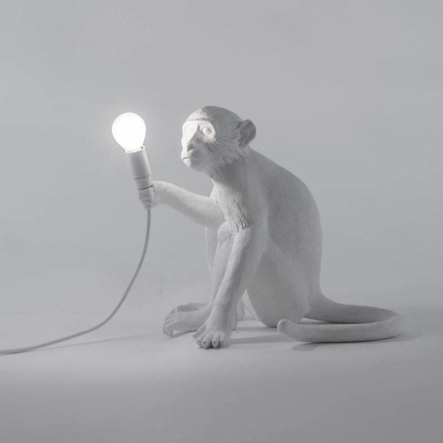 Tafellamp Monkey Lamp Sitting Wit Indoor/Outdoor