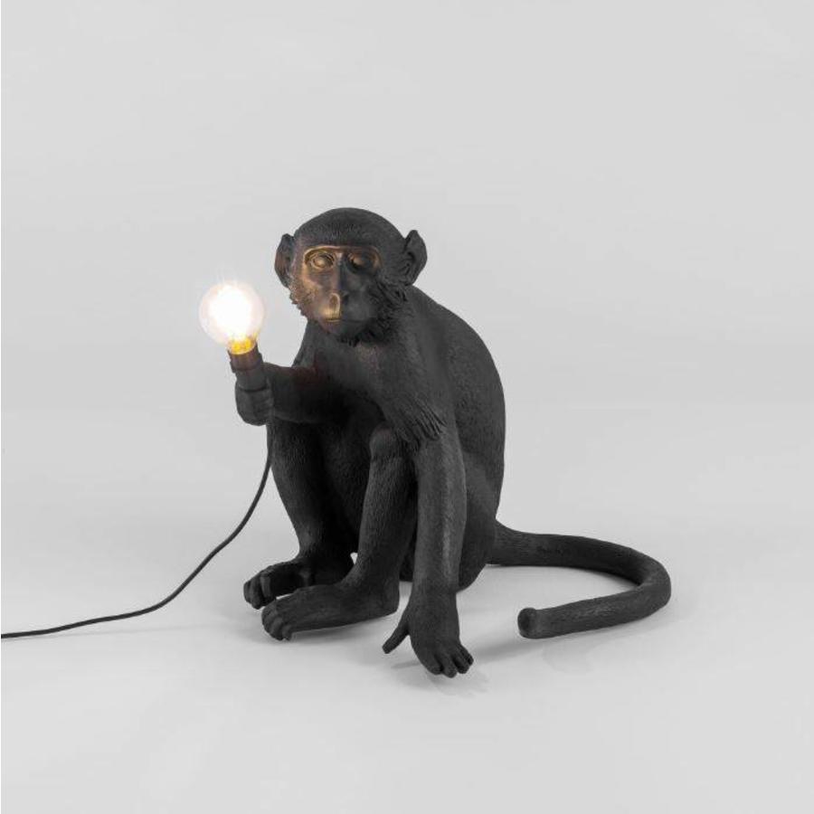 Tafellamp Monkey Lamp Sitting Zwart Indoor/Outdoor