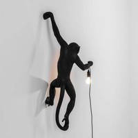 Wandlamp Monkey Lamp Hanging Zwart Indoor/Outdoor