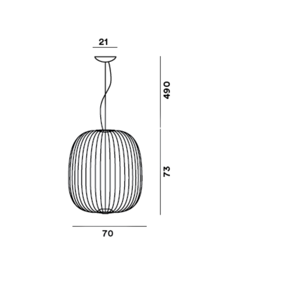 Foscarini Dimbare hanglamp Spokes 2 Large met geïntegreerde LED
