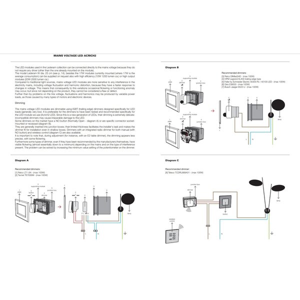 Catellani & Smith Dimbare wandlamp Lederam WF 17 met geïntegreerde LED