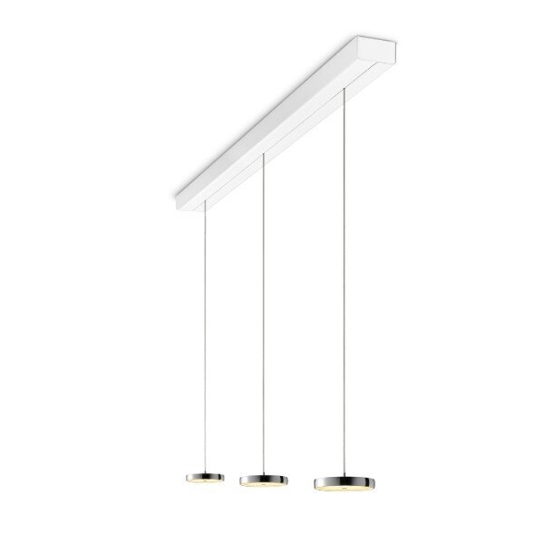 Oligo In hoogte verstelbare en dimbare 3-lichts hanglamp Decent met geïntegreerde LED