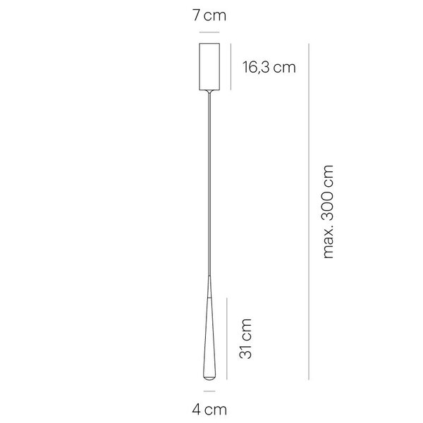 Grau (Dim to Warm) dimbare 1-lichts hanglamp Niceone met geïntegreerde LED