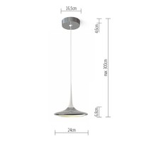 (Dim to Warm) dimbare 1-lichts hanglamp Falling Leaf met geïntegreerde LED