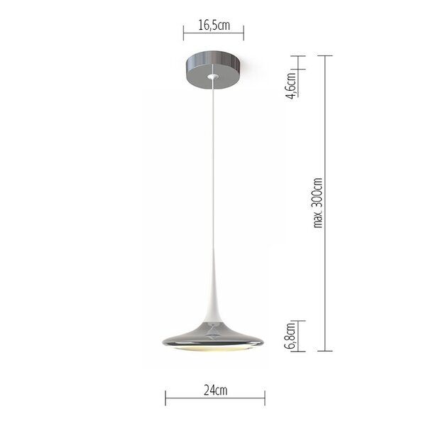 Grau 'Dim to Warm' dimbare 1-lichts hanglamp Falling Leaf met geïntegreerde LED