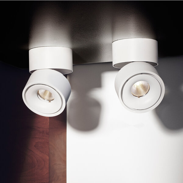 Antidark Kantelbare, draaibare én dimbare 1-lichts opbouwspot Easy W100 met geïntegreerde LED