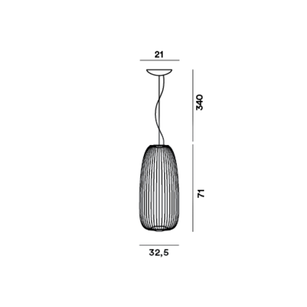 Foscarini Hanglamp Spokes 1 met geïntegreerde LED