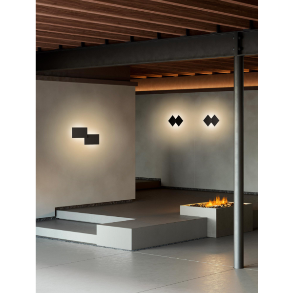 Lodes Dimbare wand-plafondlamp Puzzle Double Square met geïntegreerde LED