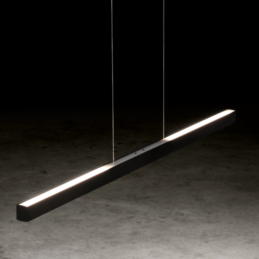 In hoogte verstelbare en (Dim to Warm) dimbare hanglamp Xena L met geïntegreerde LED - Lengte 160 cm