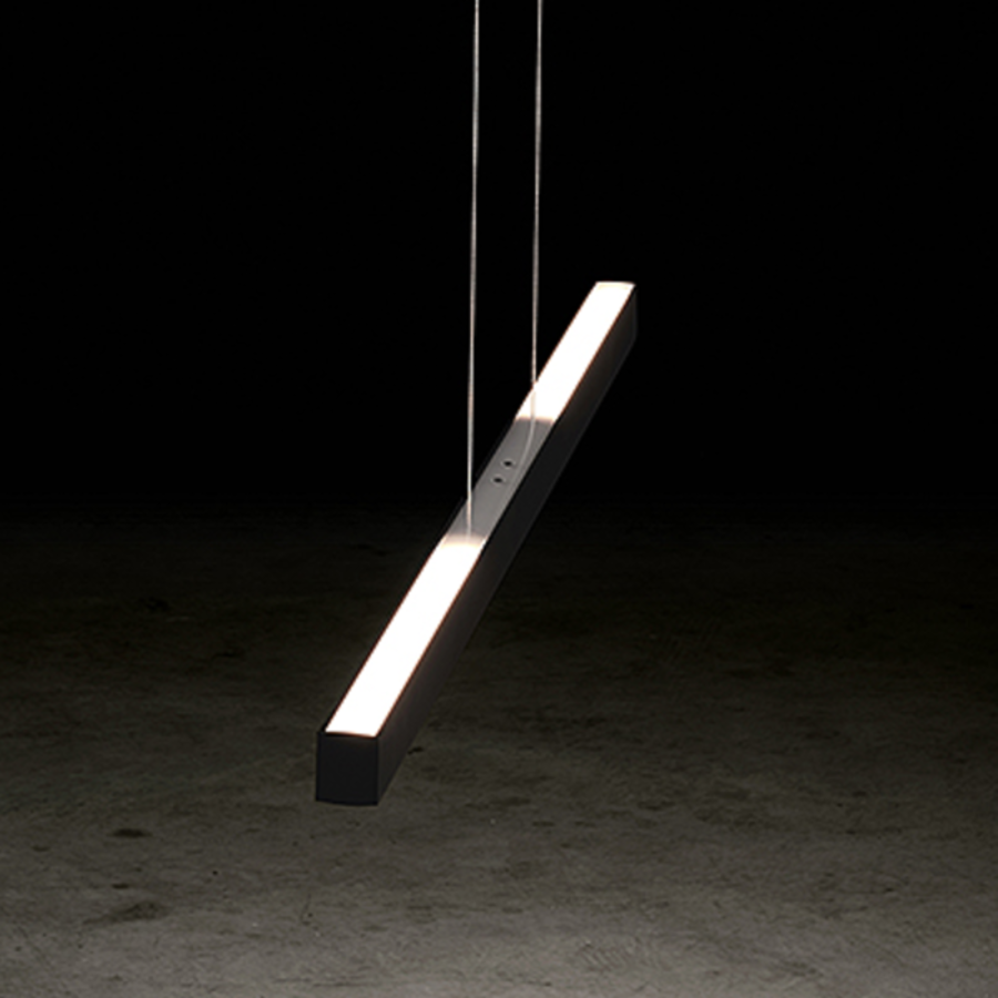 In hoogte verstelbare en (Dim to Warm) dimbare hanglamp Xena L met geïntegreerde LED - Lengte 160 cm