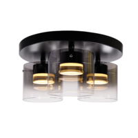 Highlight Dimbare 3-lichts plafondlamp Salerno met geïntegreerde LED