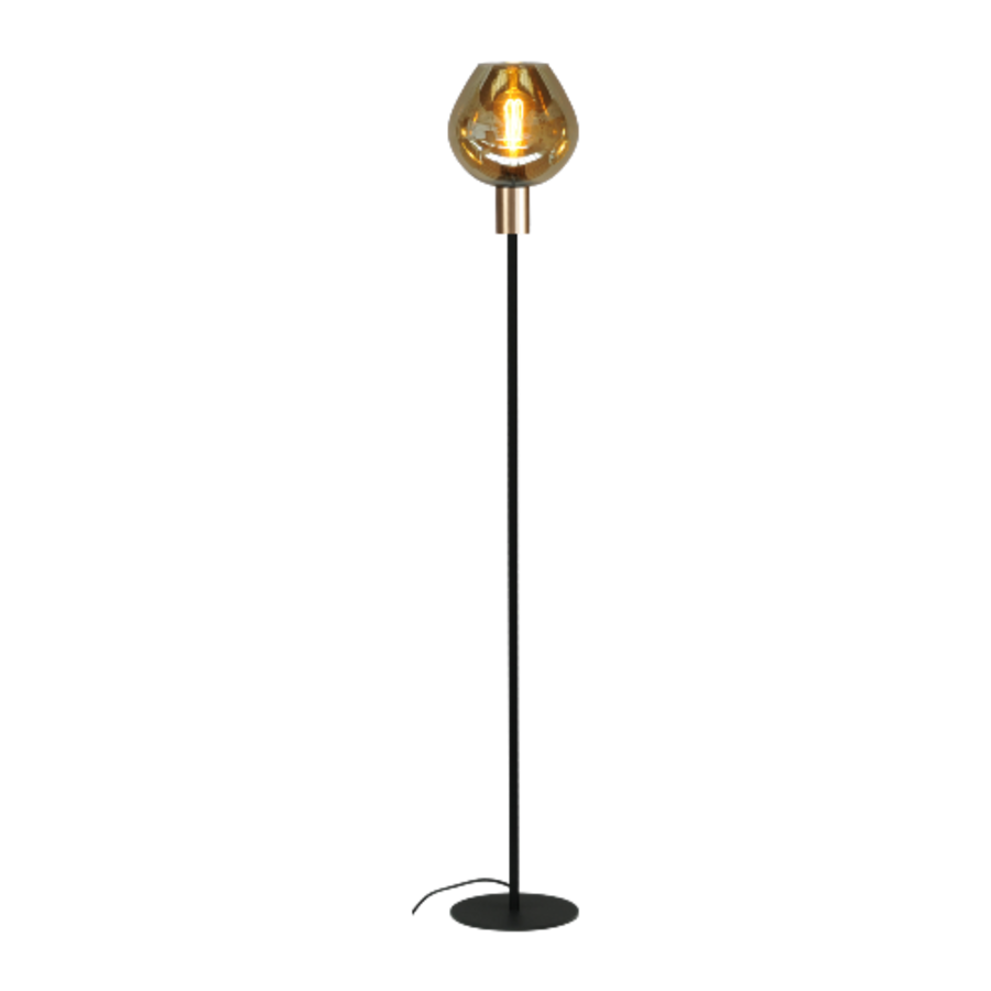 1-lichts vloerlamp Bounty smoke fumé - H 135 cm