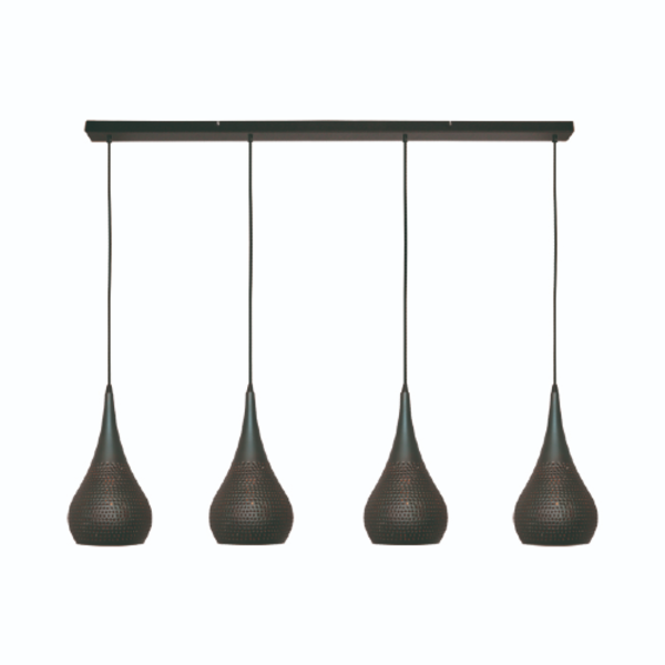 Freelight 4-lichts hanglamp Bruciato