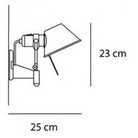 Wandlamp Tolomeo Faretto Parete met geïntegreerde LED