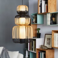 3-lichts hanglamp Bamboo