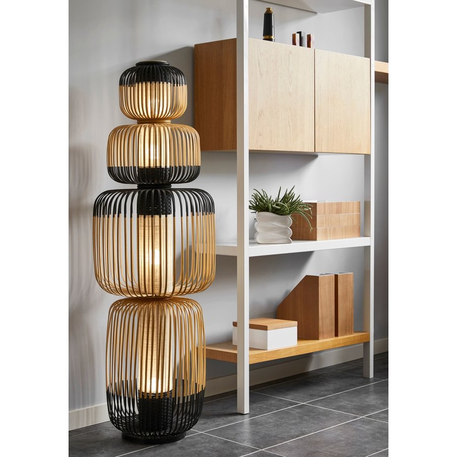 4-lichts vloerlamp Totem Bamboo