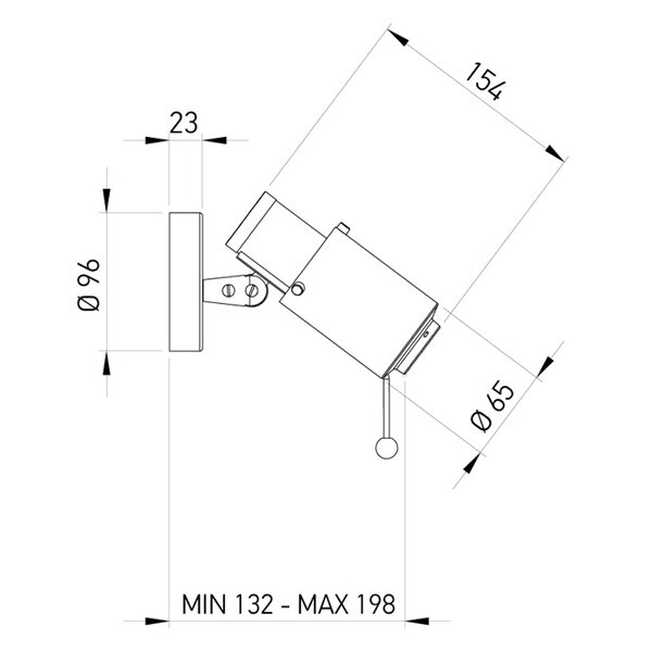 DCW Éditions Wandlamp Biny Spot met GU10-fitting
