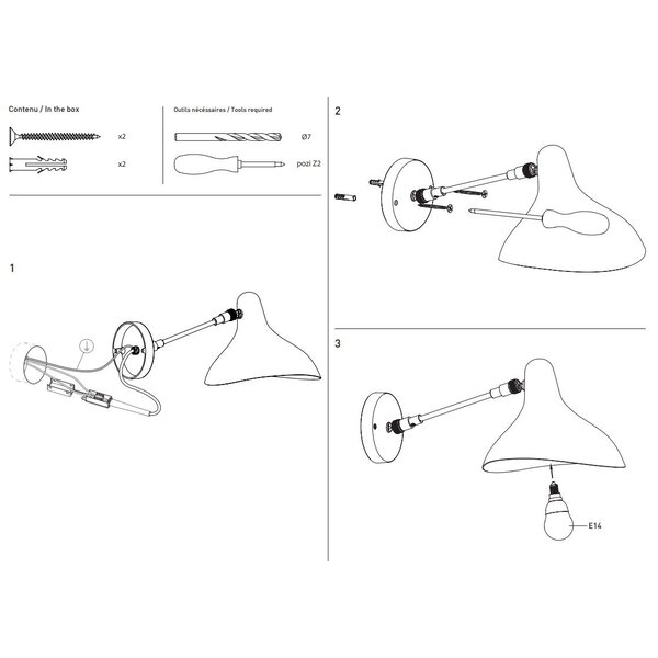 DCW Éditions Wandlamp Mantis BS5