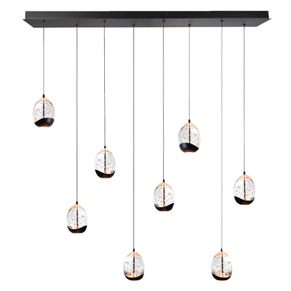 Highlight Dimbare 8-lichts hanglamp Clear Egg met geïntegreerde LED