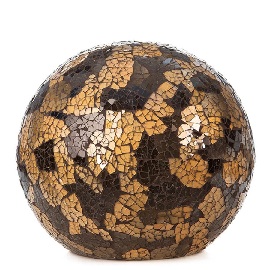 Tafellamp Glass Zwart/goud Bol Ø 40 cm