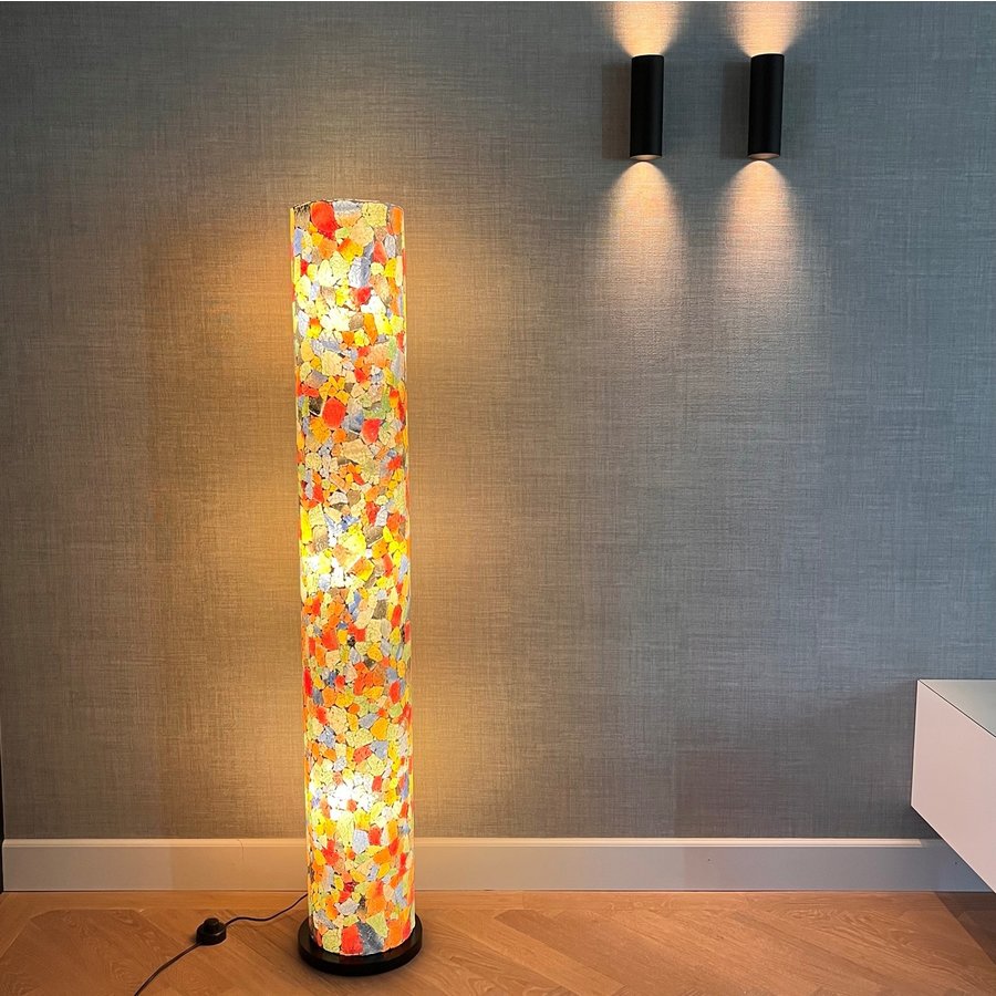 Vloerlamp Glass Multi Color Cilinder - H 150 cm