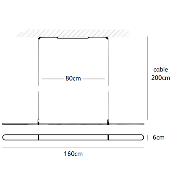 Jacco Maris Dimbare hanglamp Coco met geïntegreerde LED - L 160 cm