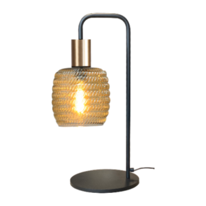 Masterlight 1-lichts tafellamp Bounty smoke fumé met glas nr. 1