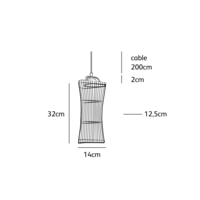 Dimbare hanglamp Needles & Pins 3 met geïntegreerde LED