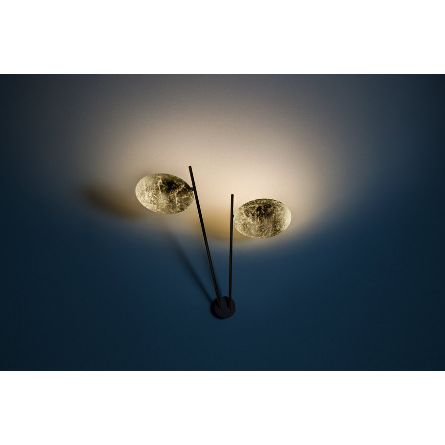 Dimbare wandlamp Lederam W2 met geïntegreerde LED