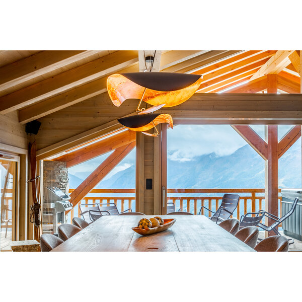 Catellani & Smith Dimbare hanglamp Lederam Manta S1 met geïntegreerd LED