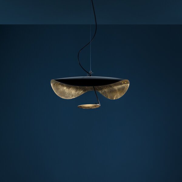 Catellani & Smith Dimbare hanglamp Lederam Manta S1 met geïntegreerd LED