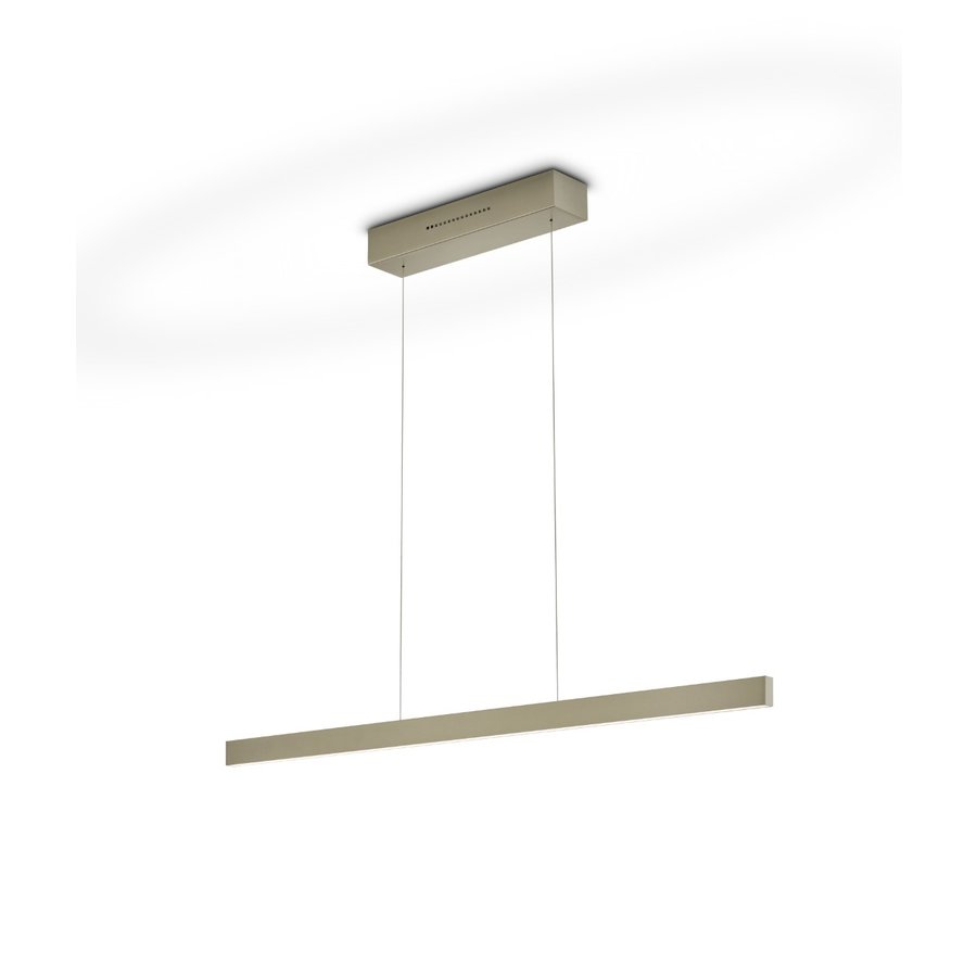 In hoogte verstelbare en (Dim to Warm) dimbare hanglamp Linda met geïntegreerde LED - Lengte 132 cm