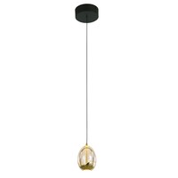 Dimbare 1-lichts hanglamp Golden Egg met geïntegreerde LED
