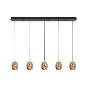 Highlight Dimbare 5-lichts hanglamp Golden Egg met geïntegreerde LED