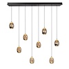 Highlight Dimbare 8-lichts hanglamp Golden Egg met geïntegreerde LED