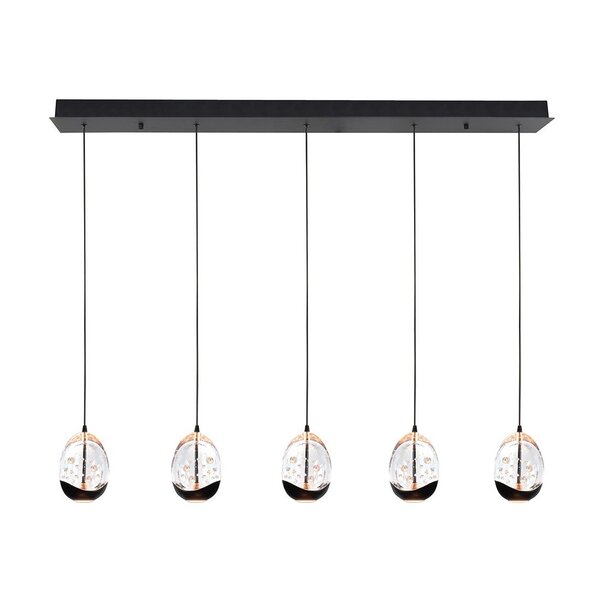 Highlight Dimbare 5-lichts hanglamp Clear Egg met geïntegreerde LED