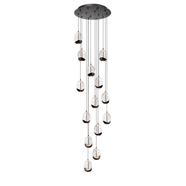 Highlight Dimbare 14-lichts hanglamp Clear Egg met geïntegreerde LED