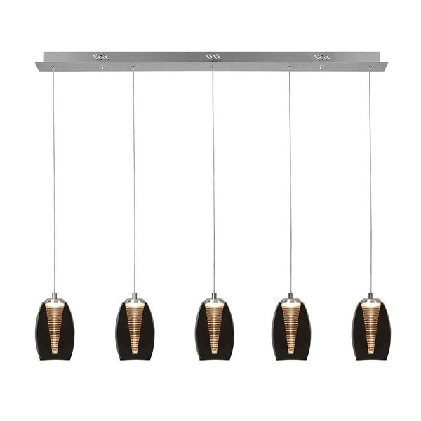 Highlight Dimbare 5-lichts hanglamp Nebula met geïntegreerde LED