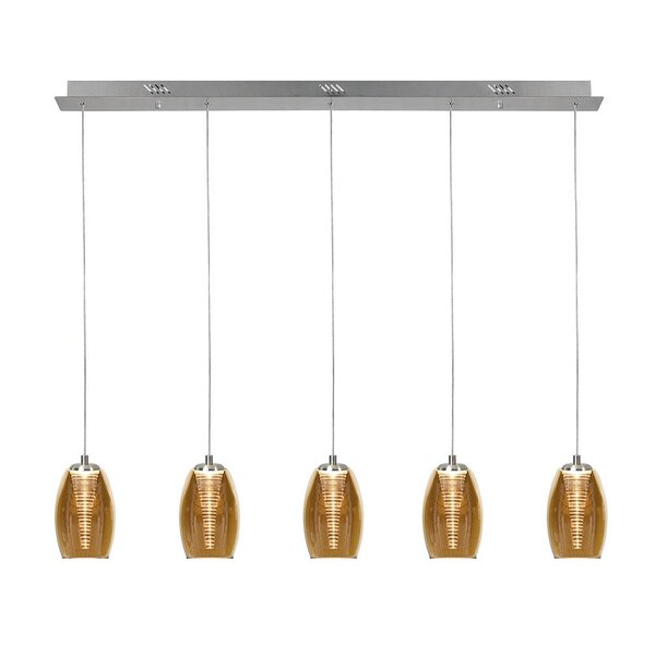 Highlight Dimbare 5-lichts hanglamp Nebula met geïntegreerde LED