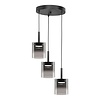 Highlight Dimbare 3-lichts hanglamp Salerno met geïntegreerde LED