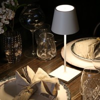 Draagbare, oplaadbare, dimbare tafellamp Poldina Mini met geïntegreerde LED