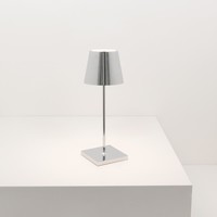 Dimbare, draagbare en oplaadbare tafellamp Poldina Mini met geïntegreerde LED