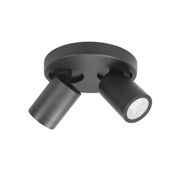 Highlight Kantelbare én draaibare 2-lichts opbouwspot Oliver - IP44