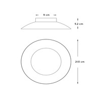 Lucide Plafondlamp Foskal met geïntegreerde LED | Ø 21,5 cm