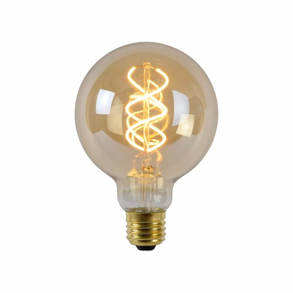 Lucide E27 G95 LED lichtbron Filament, maximaal 5 Watt