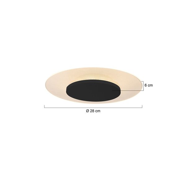 Steinhauer Dimbare plafondlamp Lido met geïntegreerde LED | Ø 28 cm
