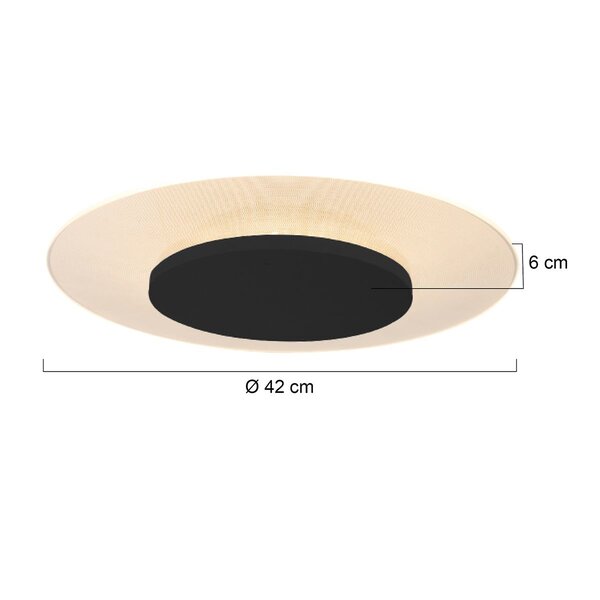 Steinhauer Dimbare plafondlamp Lido met geïntegreerde LED | Ø 42 cm