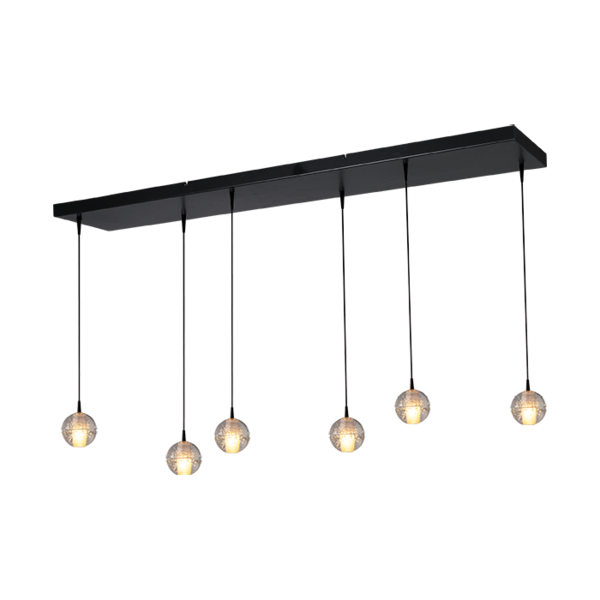 Masterlight 6-lichts hanglamp Bubbles met geintegreerde LED - L 130 cm x B 25 cm