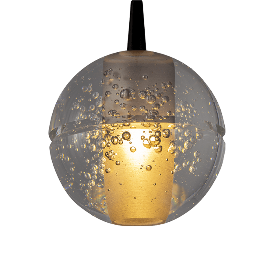 6-lichts hanglamp Bubbles met geintegreerde LED - L 130 cm x B 25 cm