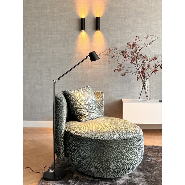 Highlight 3-staps dimbare vloerlamp Metallic met geïntegreerde LED